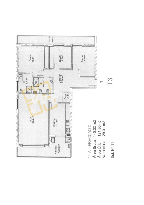 Apartamento T3 para Venda em A dos Cunhados e Maceira