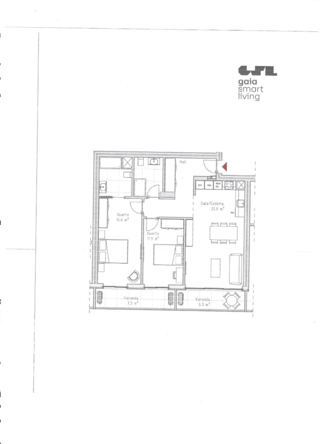 Apartamento T2 para Venda em Mafamude e Vilar do Paraíso Foto 13