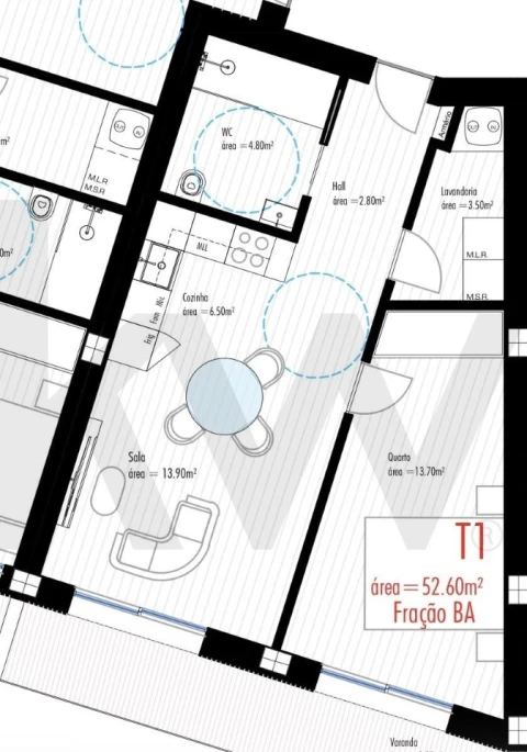 Apartamento T1 para Venda em Freamunde