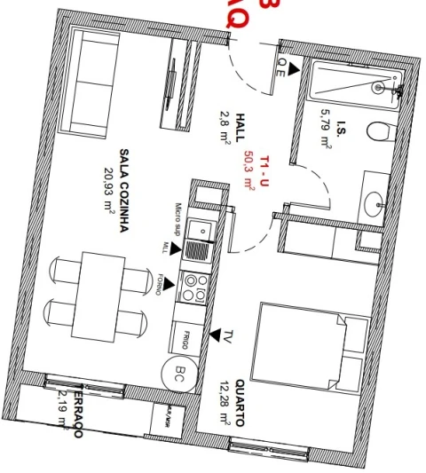 Apartamento T1 para Venda em Cidade da Maia