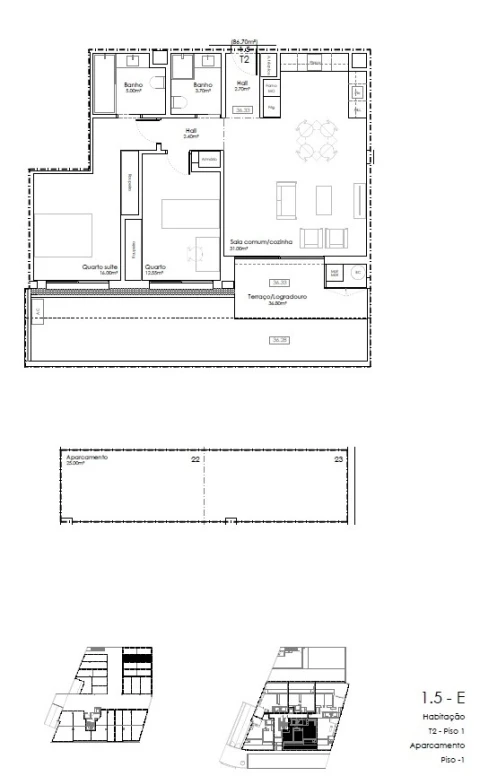 Apartamento T2 para Venda em Gulpilhares e Valadares