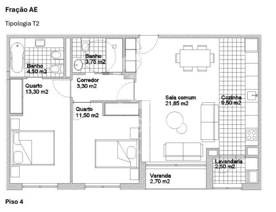 Apartamento T2 para Venda em Ermesinde Foto 6