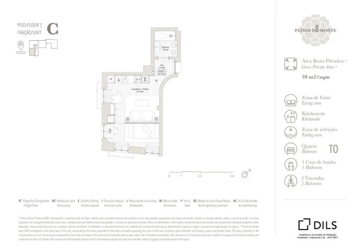 Apartamento para Venda em São Vicente Planta 1