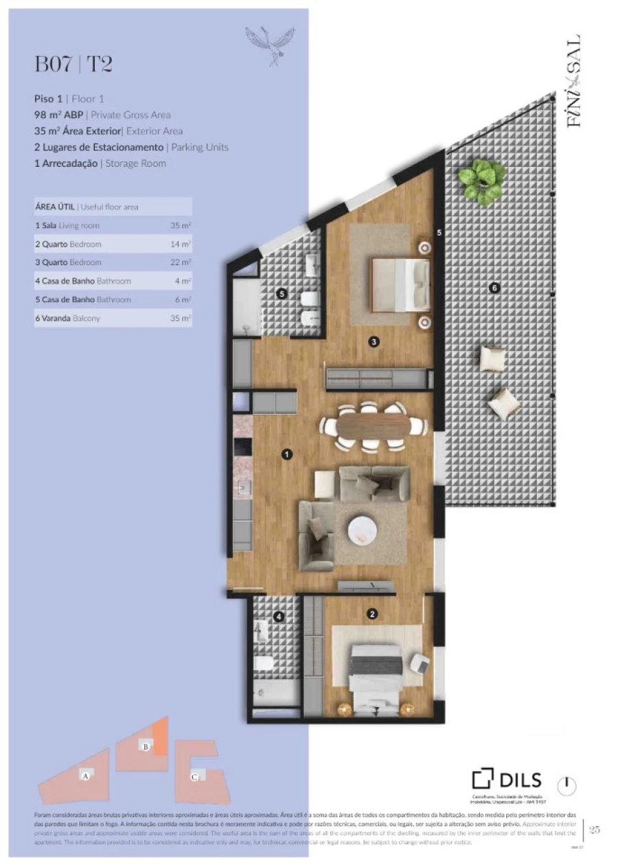 Apartamento T2 para Venda em Santa Maria do Castelo e Santiago e Santa Susana Planta 1