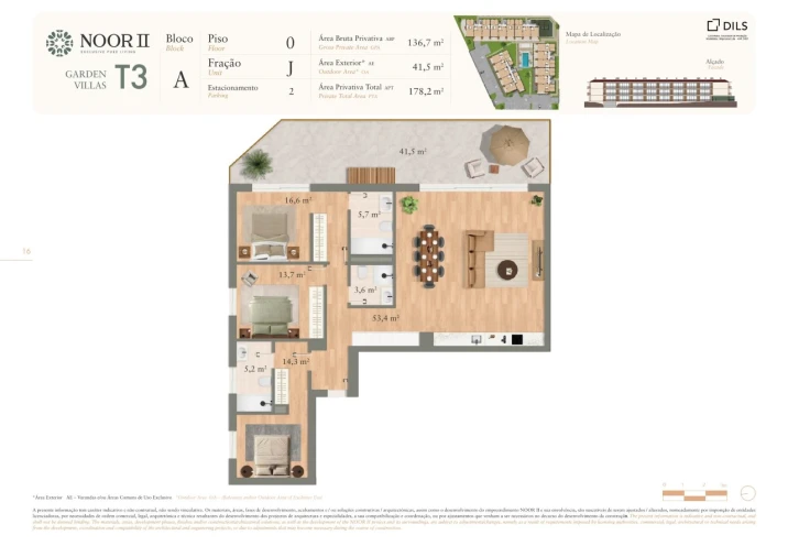 Apartamento T3 para Venda em Luz de Tavira e Santo Estêvão Planta 1