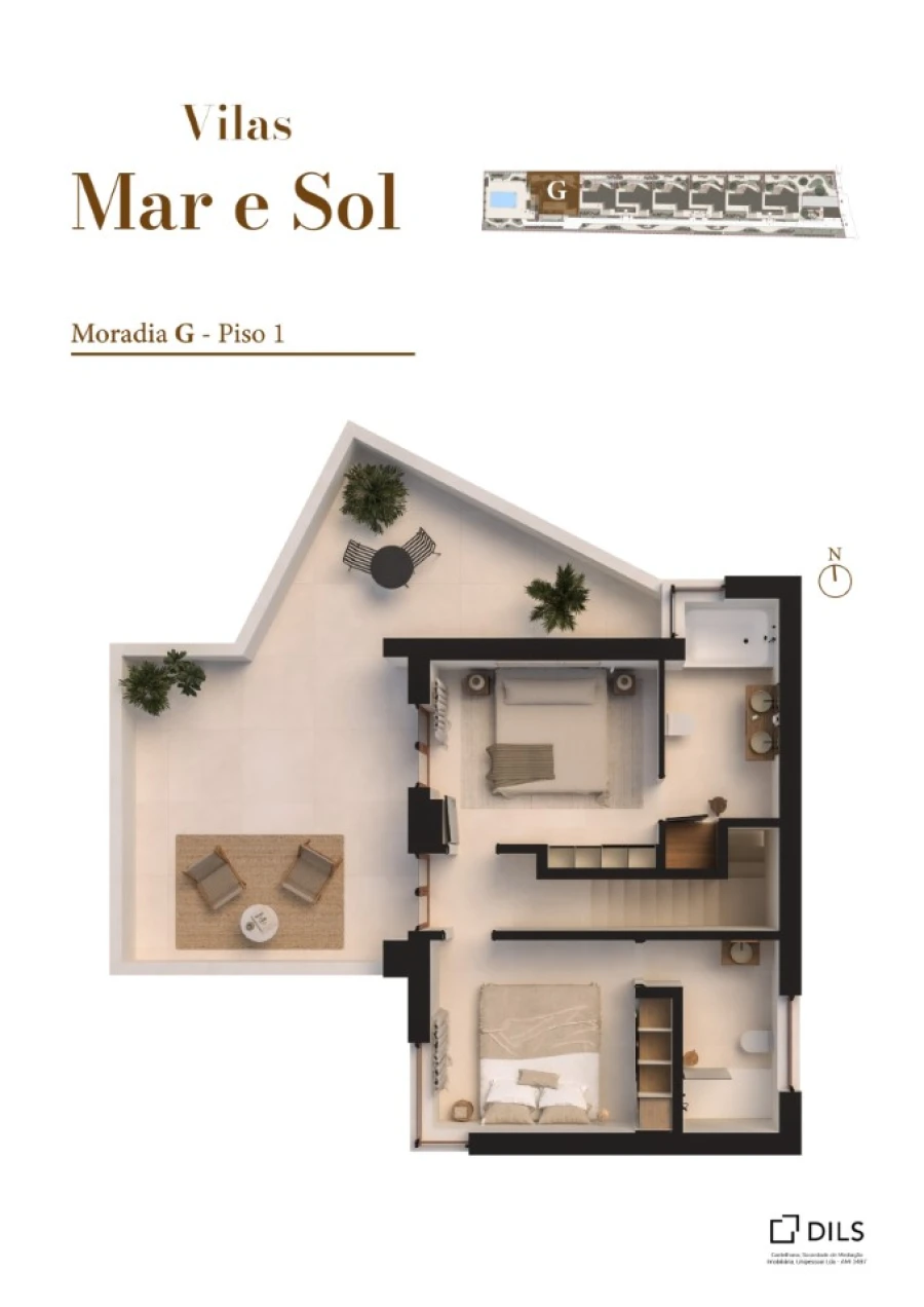 Moradia T3 para Venda em Albufeira e Olhos de Água Planta 1