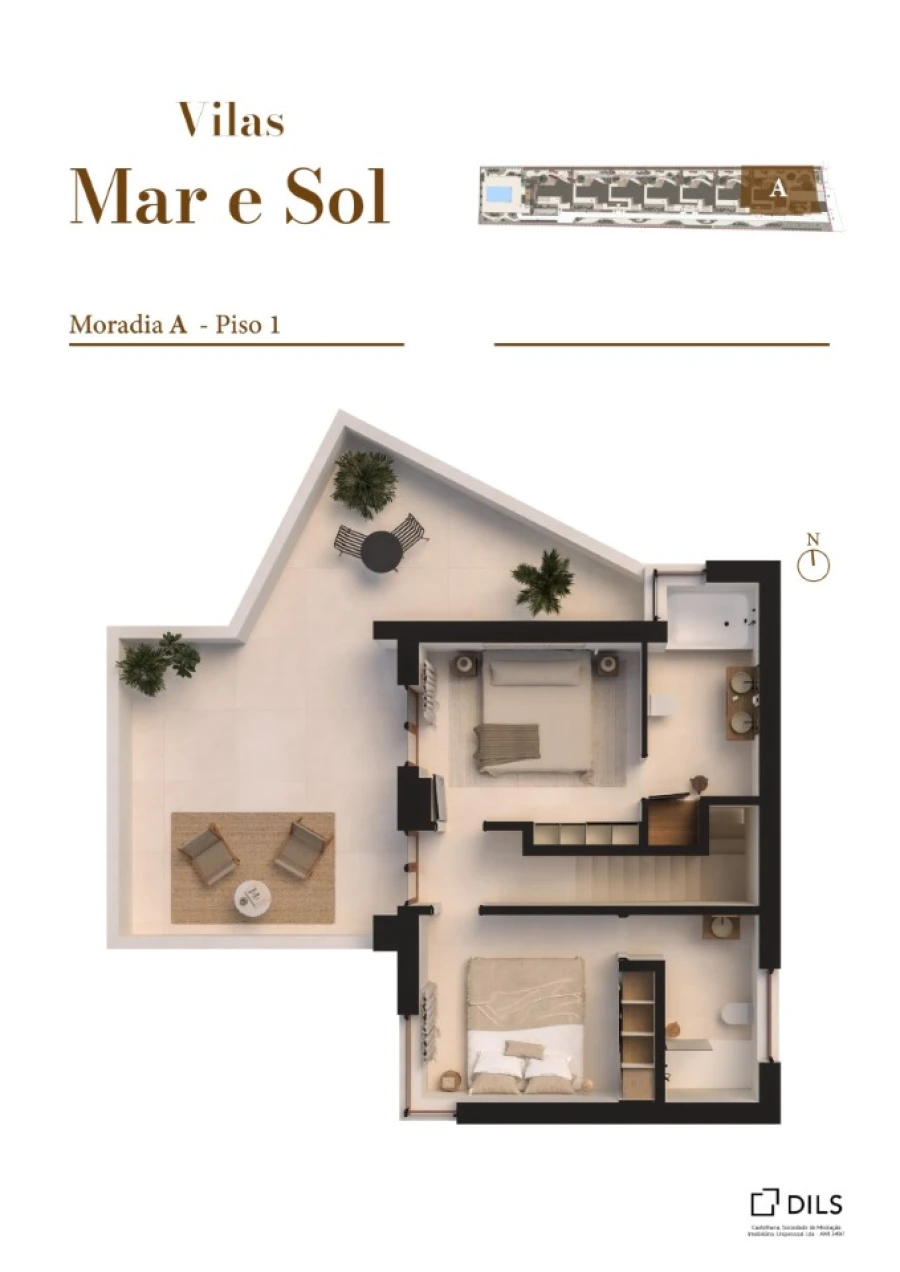 Moradia T4 para Venda em Albufeira e Olhos de Água Planta 1