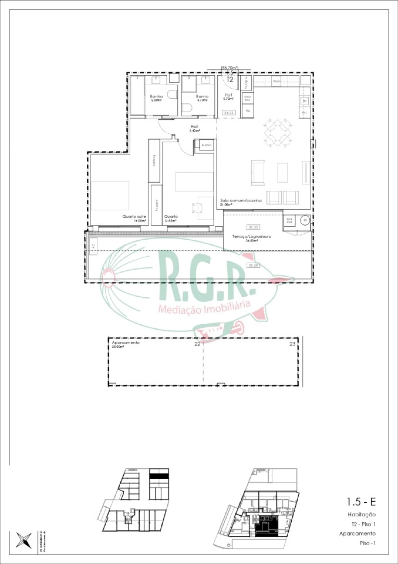 Apartamento T2 para Venda em Gulpilhares e Valadares Foto 14