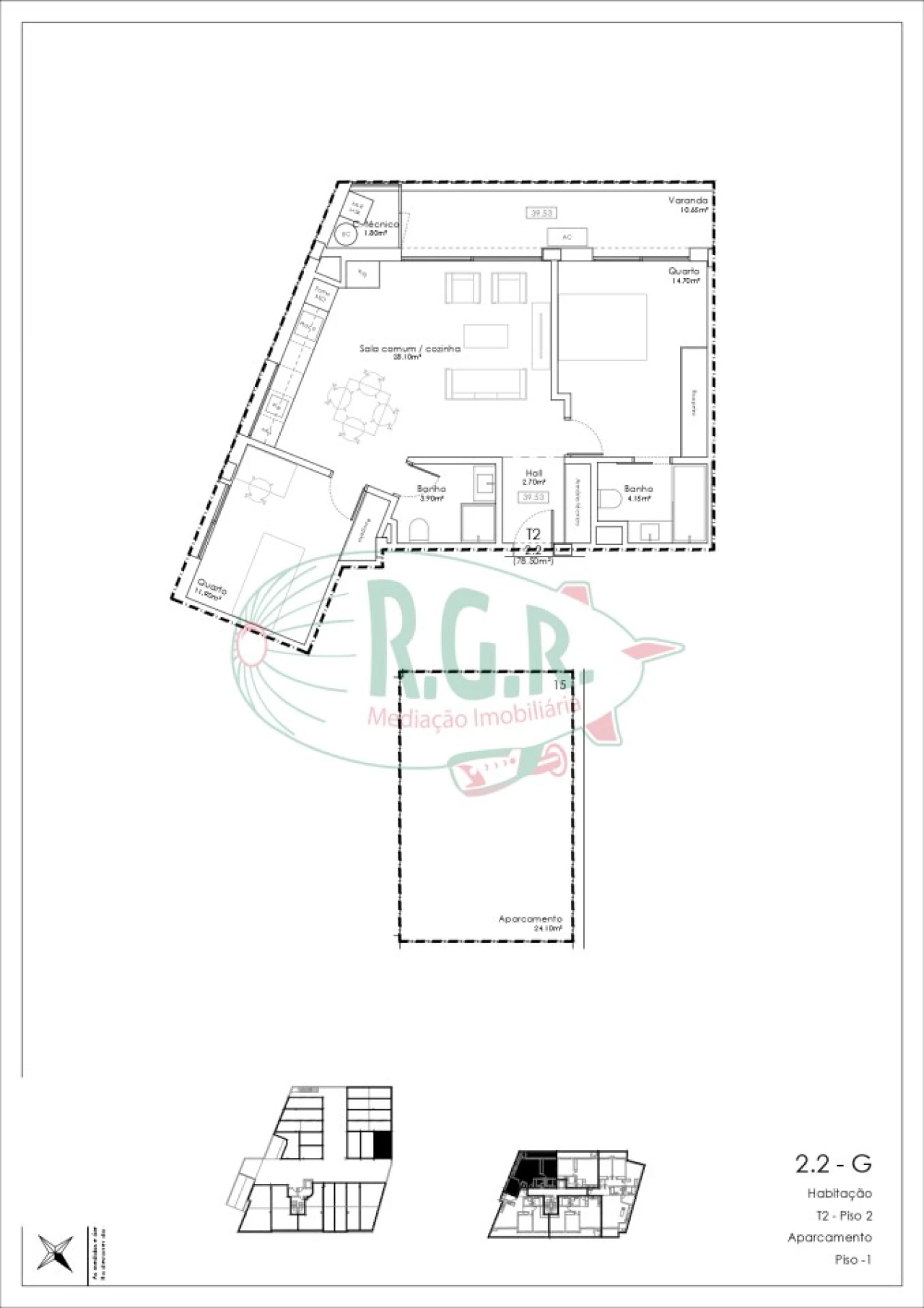 Apartamento T2 para Venda em Gulpilhares e Valadares Foto 14