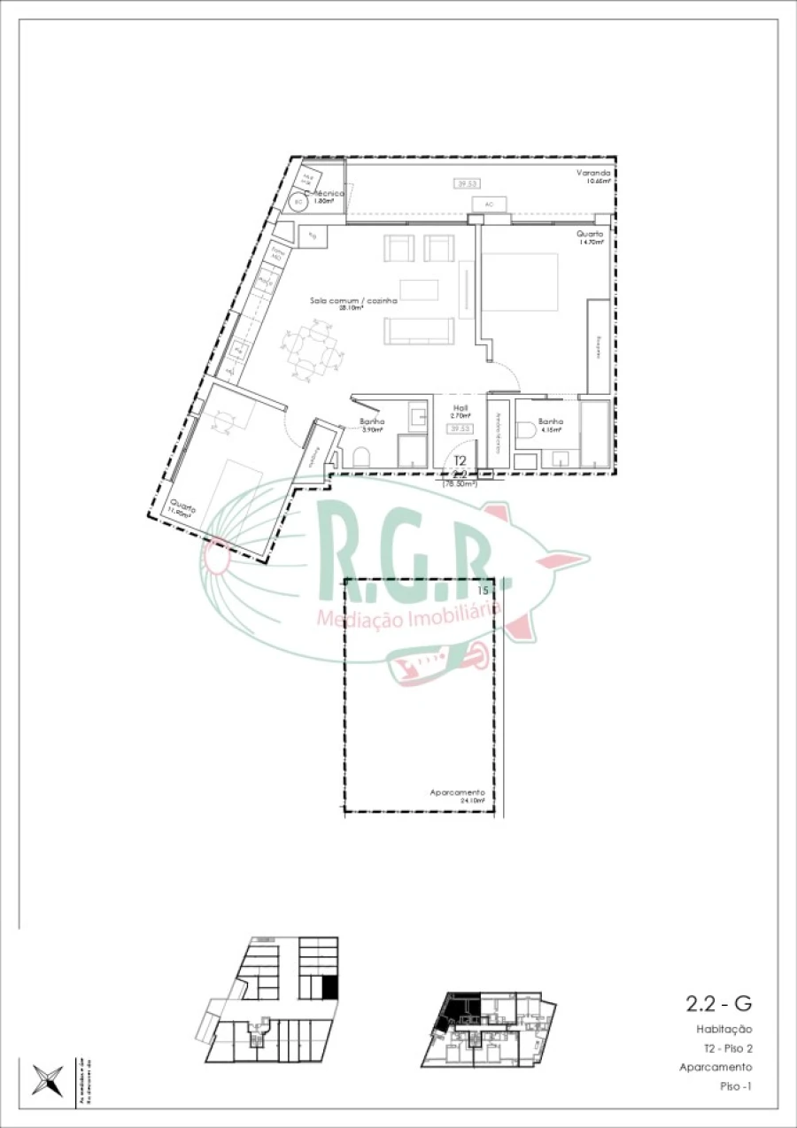 Apartamento T2 para Venda em Gulpilhares e Valadares Foto 14