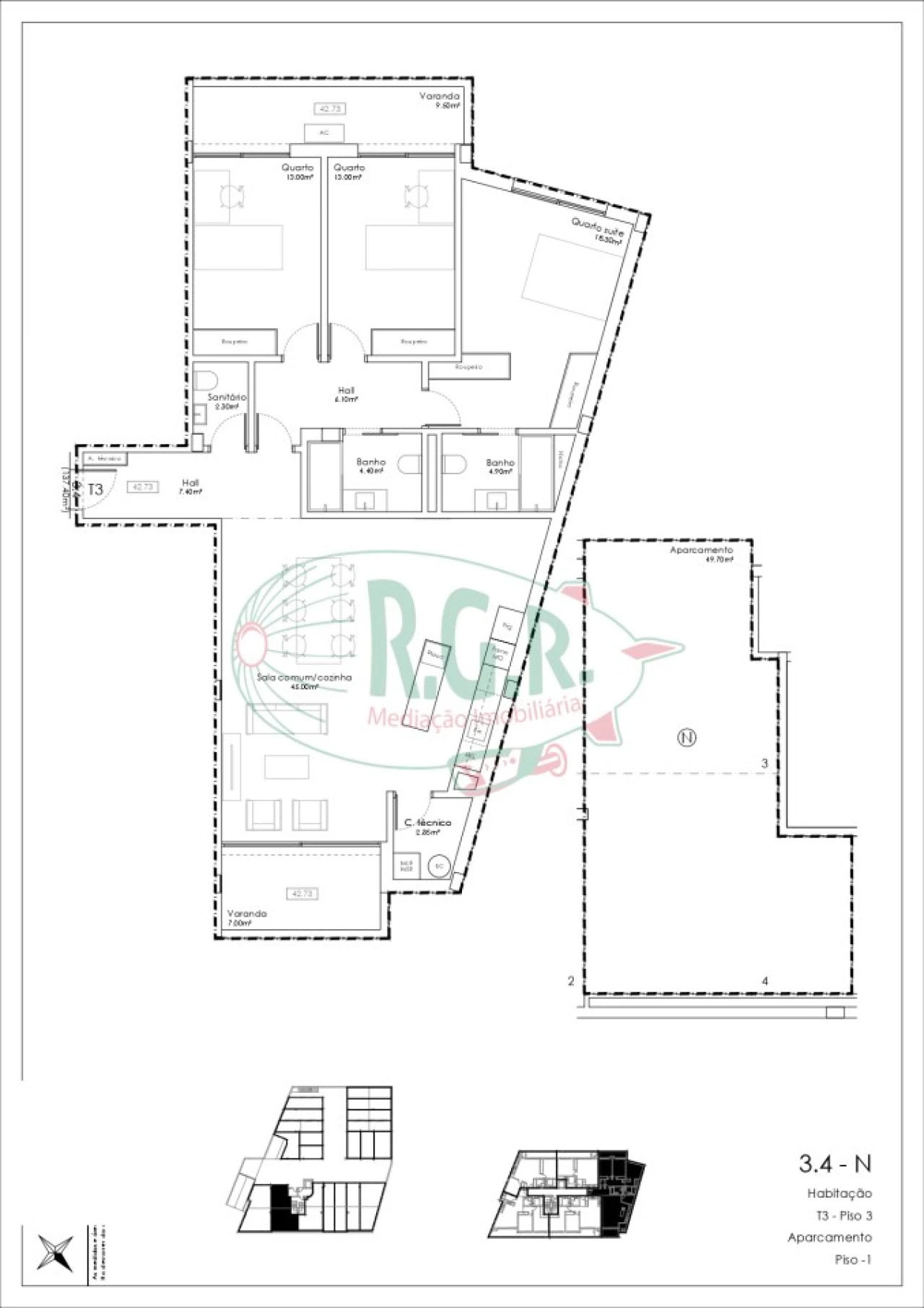 Apartamento T3 para Venda em Gulpilhares e Valadares Foto 14