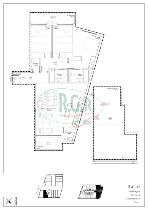 Apartamento T3 para Venda em Gulpilhares e Valadares