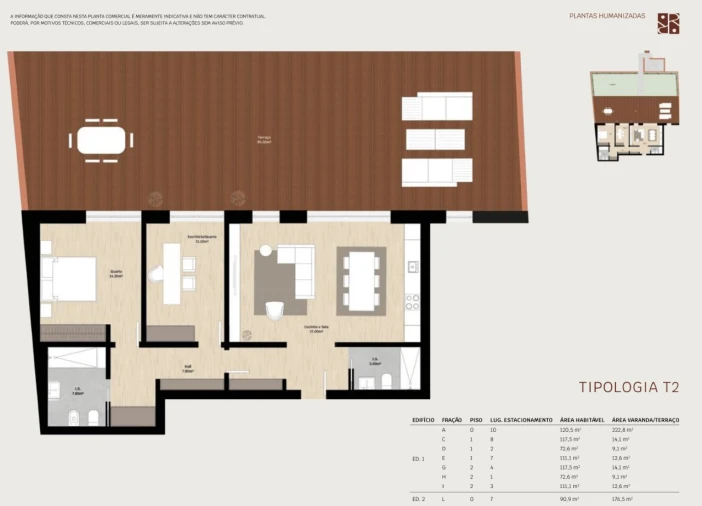 Apartamento T2 para Venda em Silvalde Planta 1