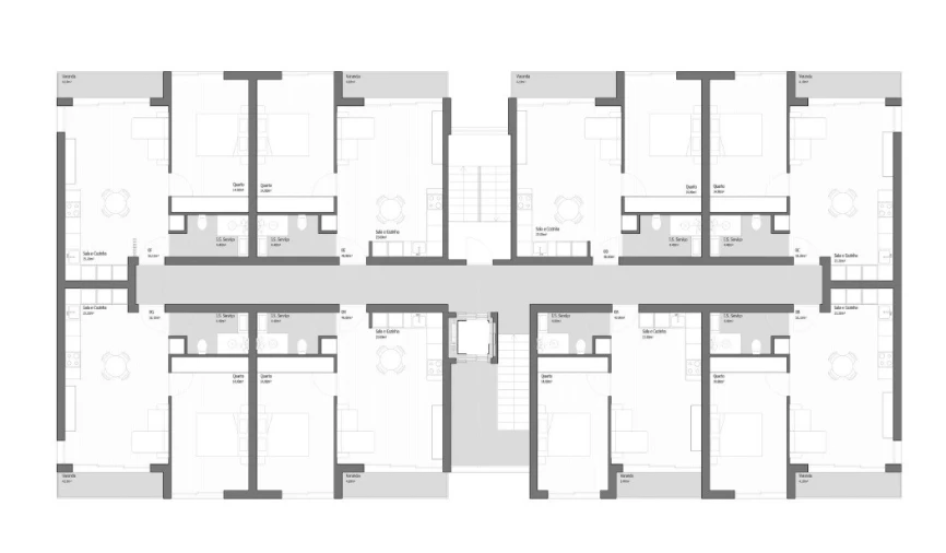 Apartamento T1 para Venda em Vila Praia de Ancora Planta 1