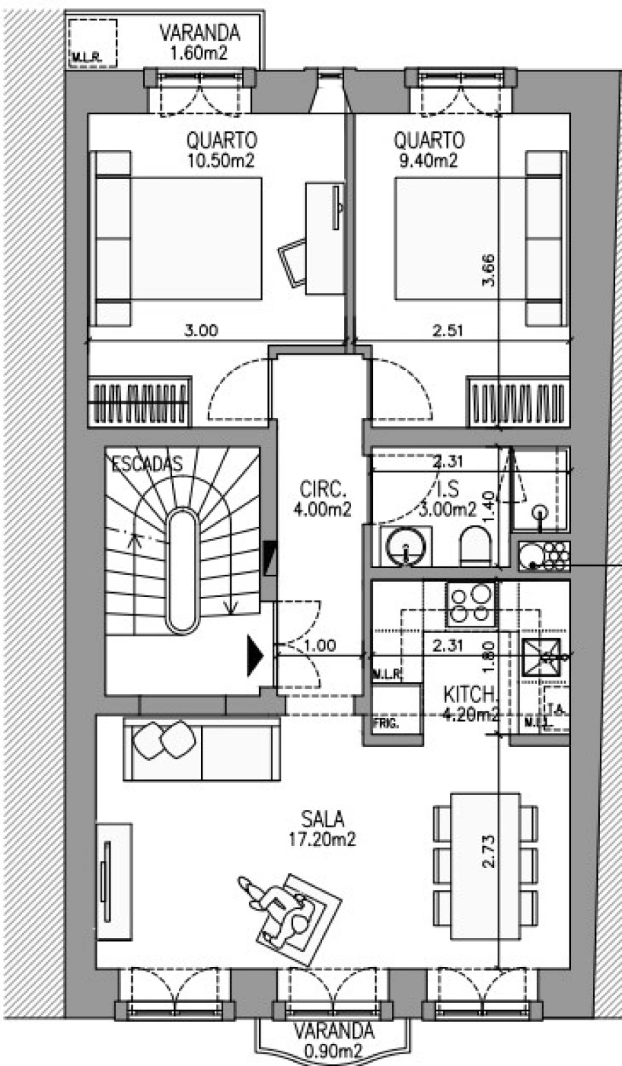 Apartamento T2 para Venda em São Vicente Planta 1