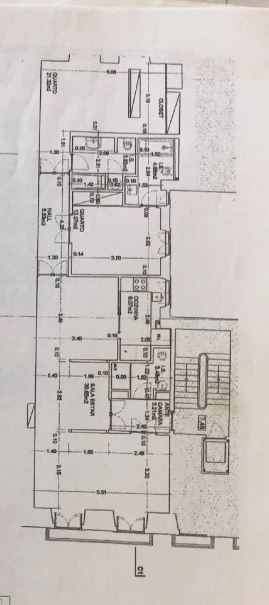 Apartamento T2 para Venda em Misericórdia Planta 1