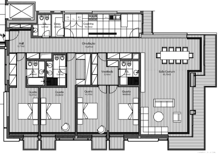 Apartamento T4 para Venda em Belém Planta 1