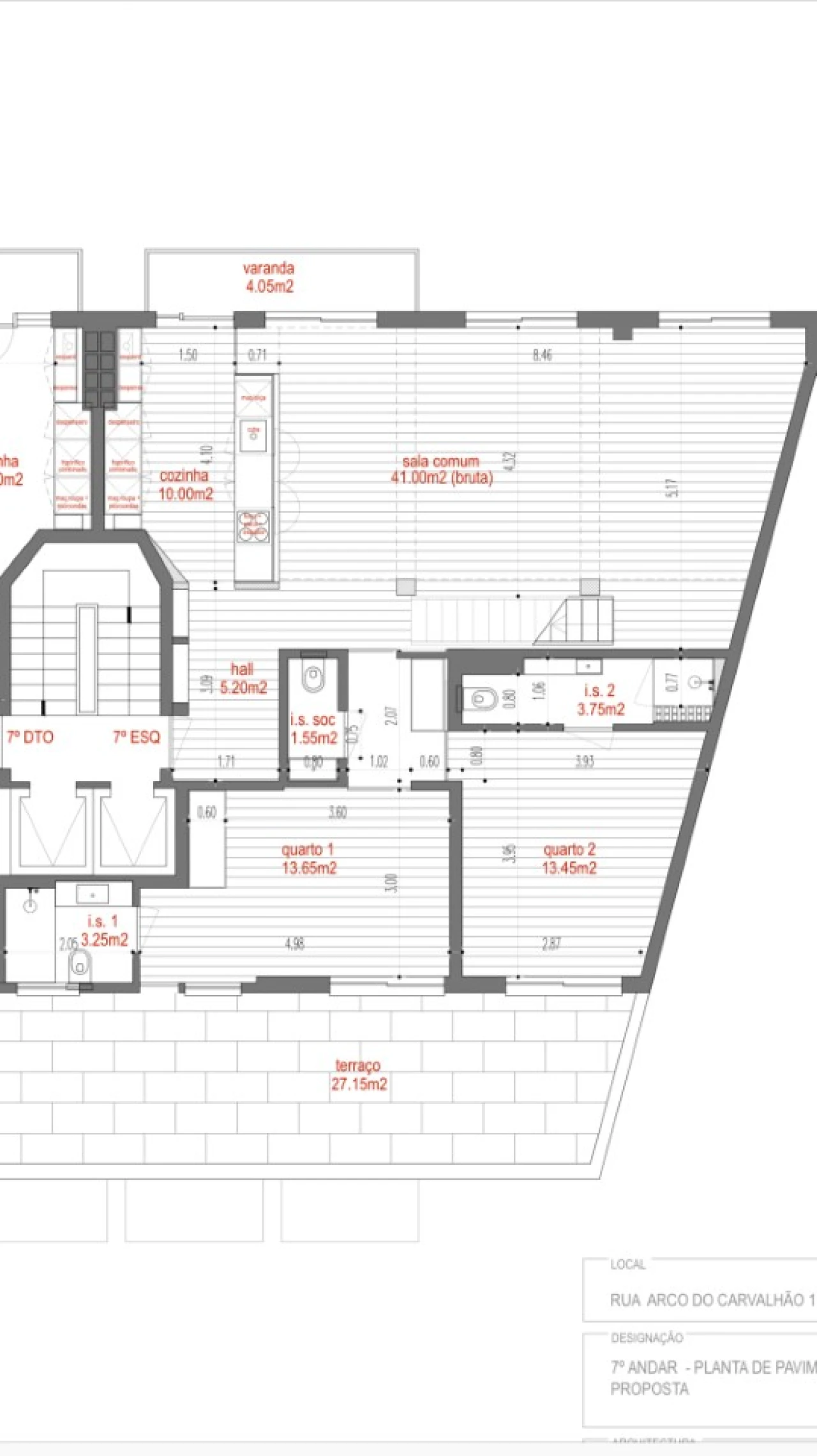 Apartamento T3 para Venda em Campolide Planta 2