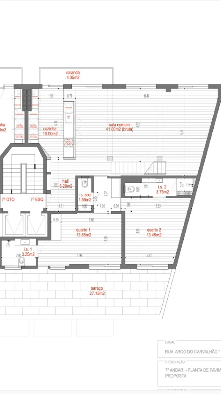 Apartamento T3 para Venda em Campolide Planta 2
