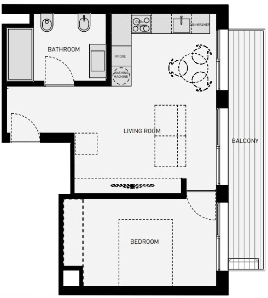 Apartamento T1 para Venda em Costa da Caparica Planta 1