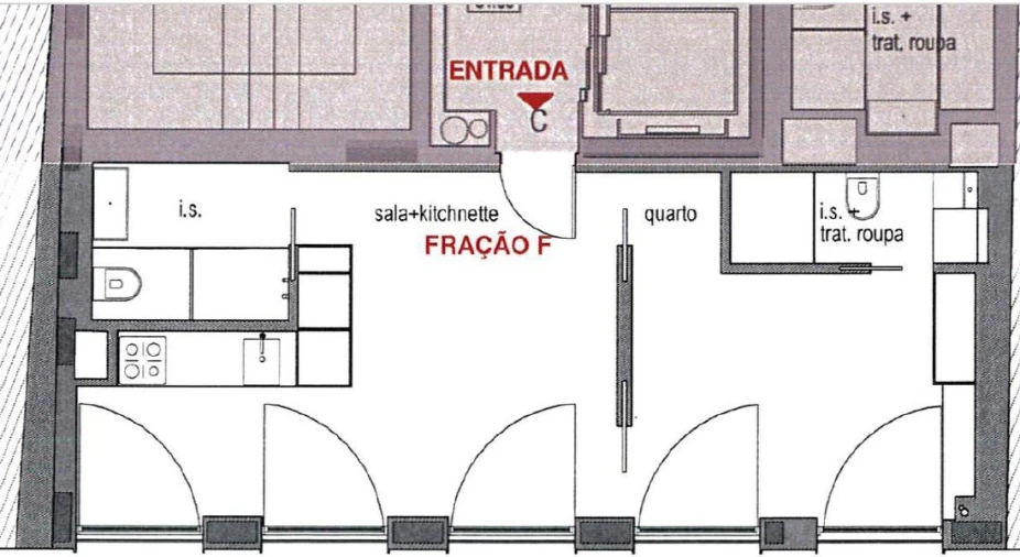 Apartamento T1 para Venda em Santo António Planta 1