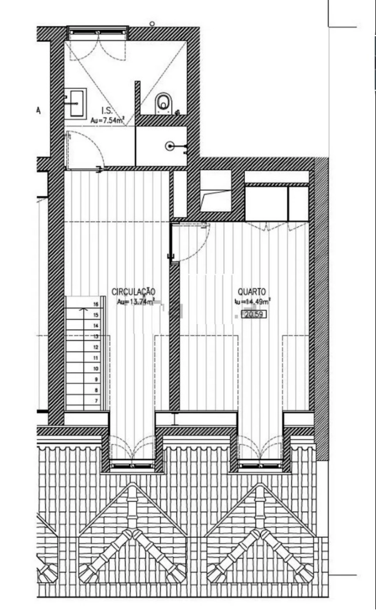 Apartamento T2 para Venda em Santa Maria Maior Planta 2