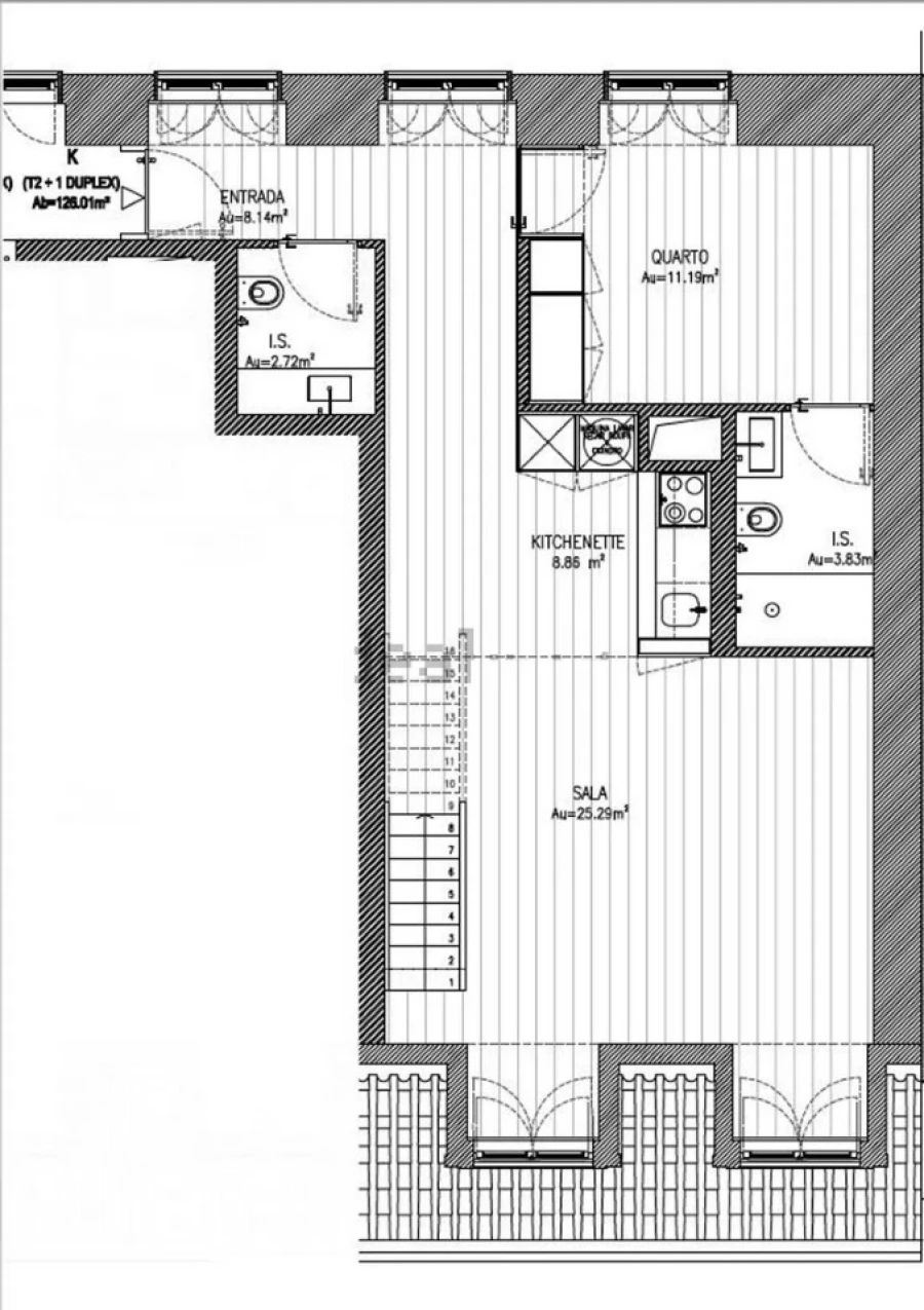 Apartamento T2 para Venda em Santa Maria Maior Planta 1
