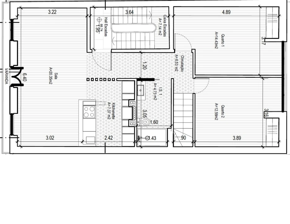 Apartamento T3 para Venda em Campolide Planta 2