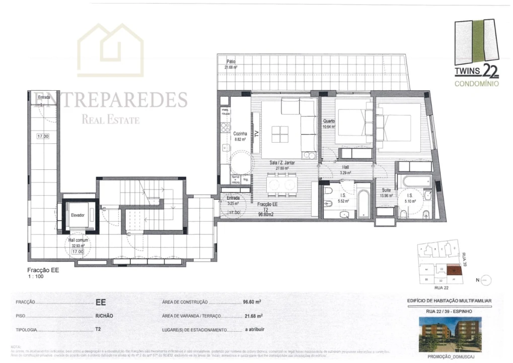 Apartamento T2 para Venda em Espinho Foto 20