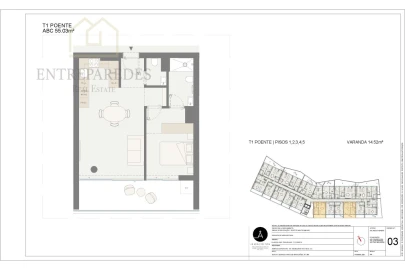 Apartamento T1 para Venda em Oliveira do Douro