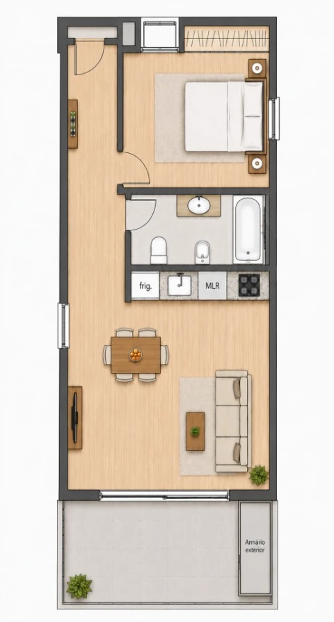 Apartamento T1 para Venda em Lagos (São Sebastião e Santa Maria)
