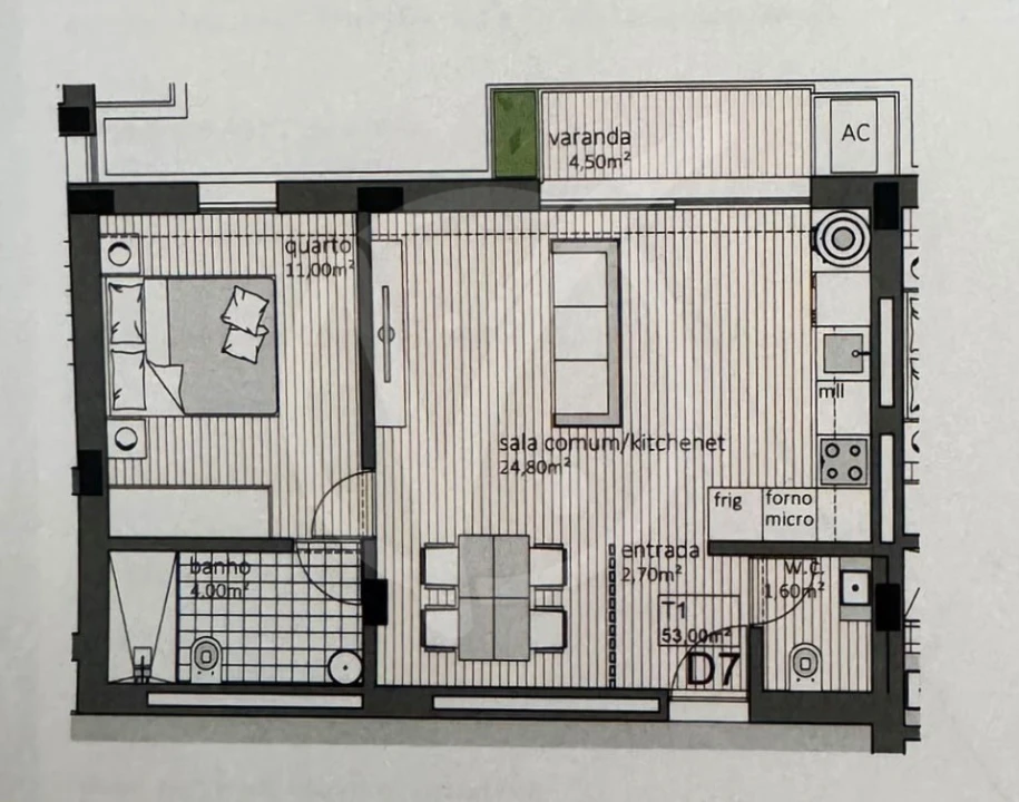 Apartamento T1 para Venda em Paranhos Foto 7