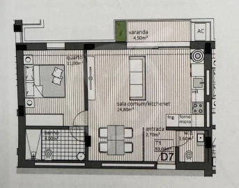Apartamento T1 para Venda em Paranhos