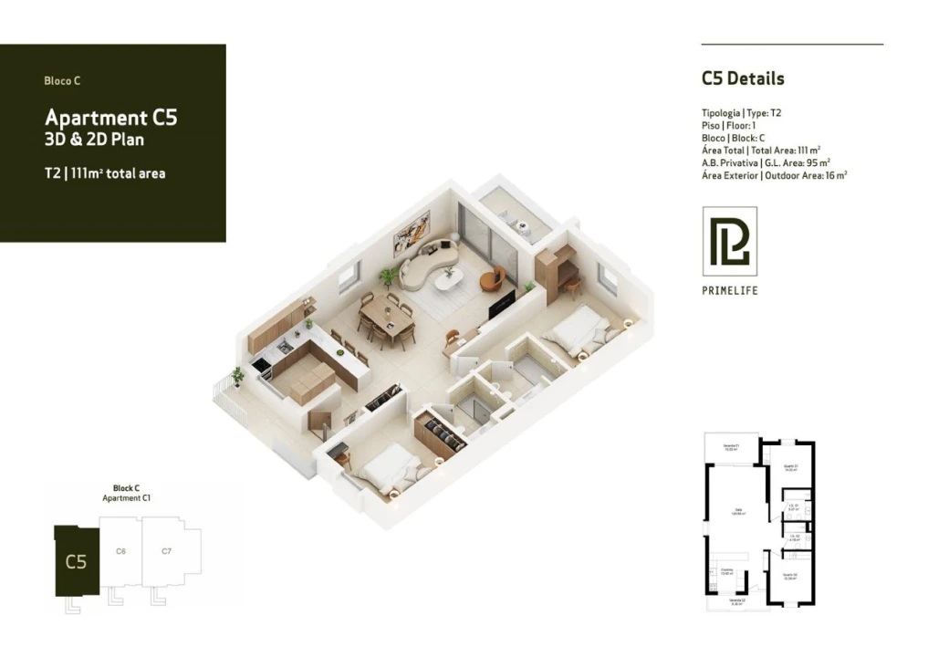 Apartamento T2 para Venda em Lagoa e Carvoeiro Planta 2