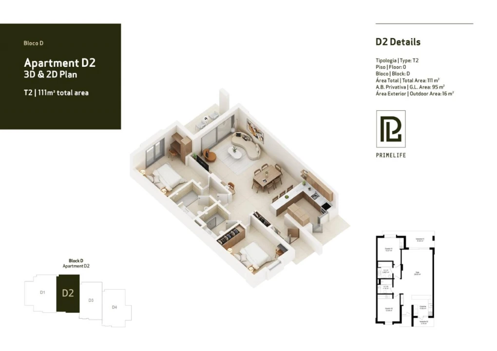 Apartamento T2 para Venda em Lagoa e Carvoeiro Planta 4