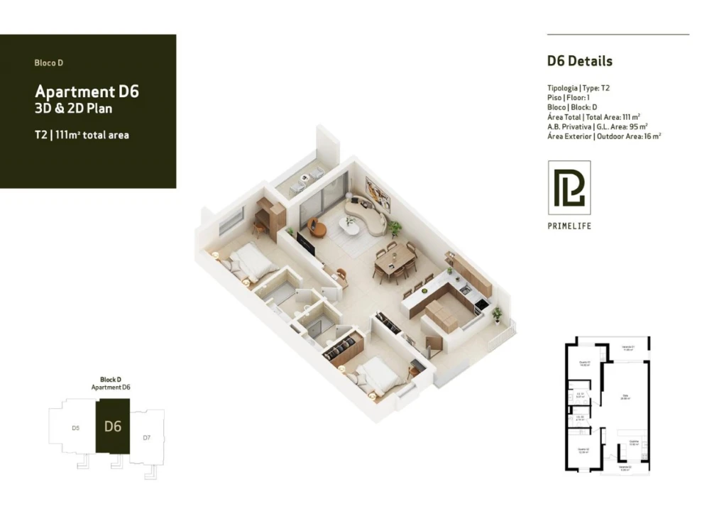 Apartamento T2 para Venda em Lagoa e Carvoeiro Planta 6