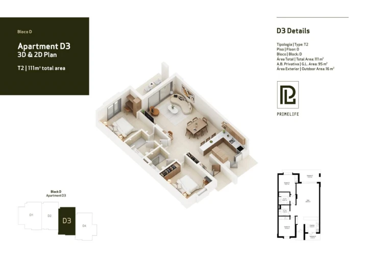 Apartamento T2 para Venda em Lagoa e Carvoeiro Planta 5