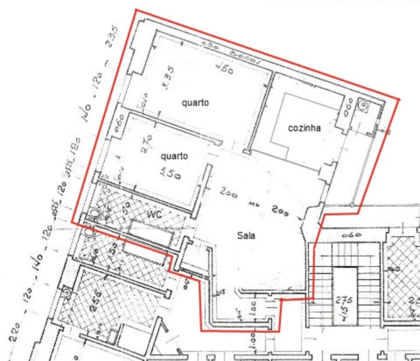 Apartamento T2 para Arrendamento em Arroios Planta 1