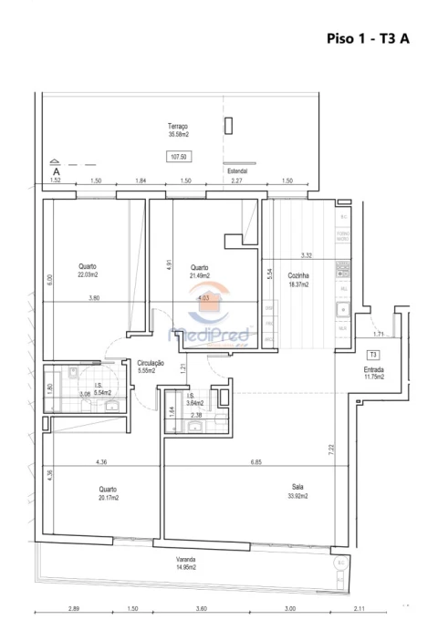 Apartamento T3 para Venda em Ramada e Caneças