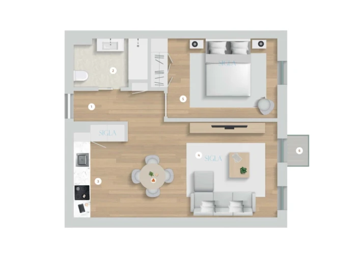 Apartamento T1 para Venda em Cedofeita, Santo Ildefonso, Sé, Miragaia, São Nicolau e Vitória Planta 1