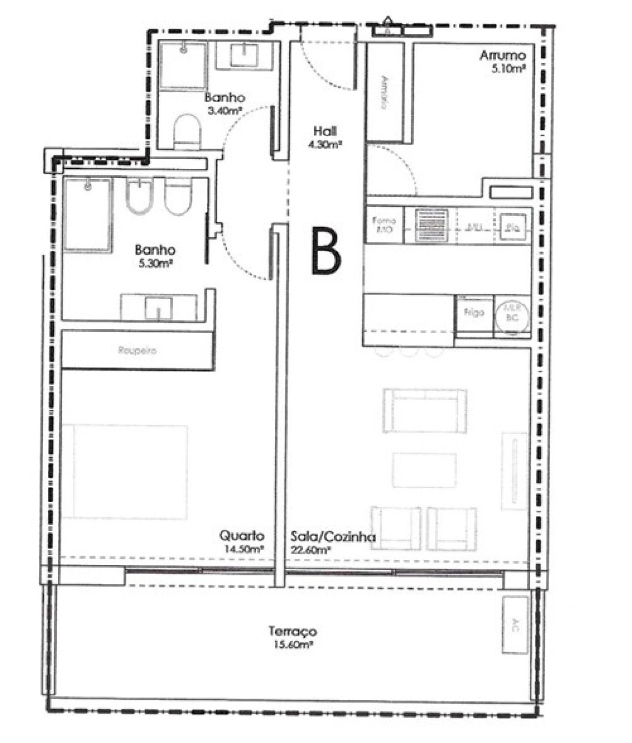 Apartamento T1 para Venda em Madalena Foto 10