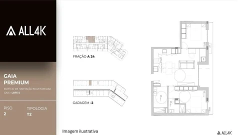 Apartamento T2 para Venda em Oliveira do Douro