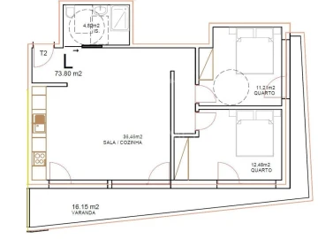 Apartamento T2 para Venda em Tondela e Nandufe