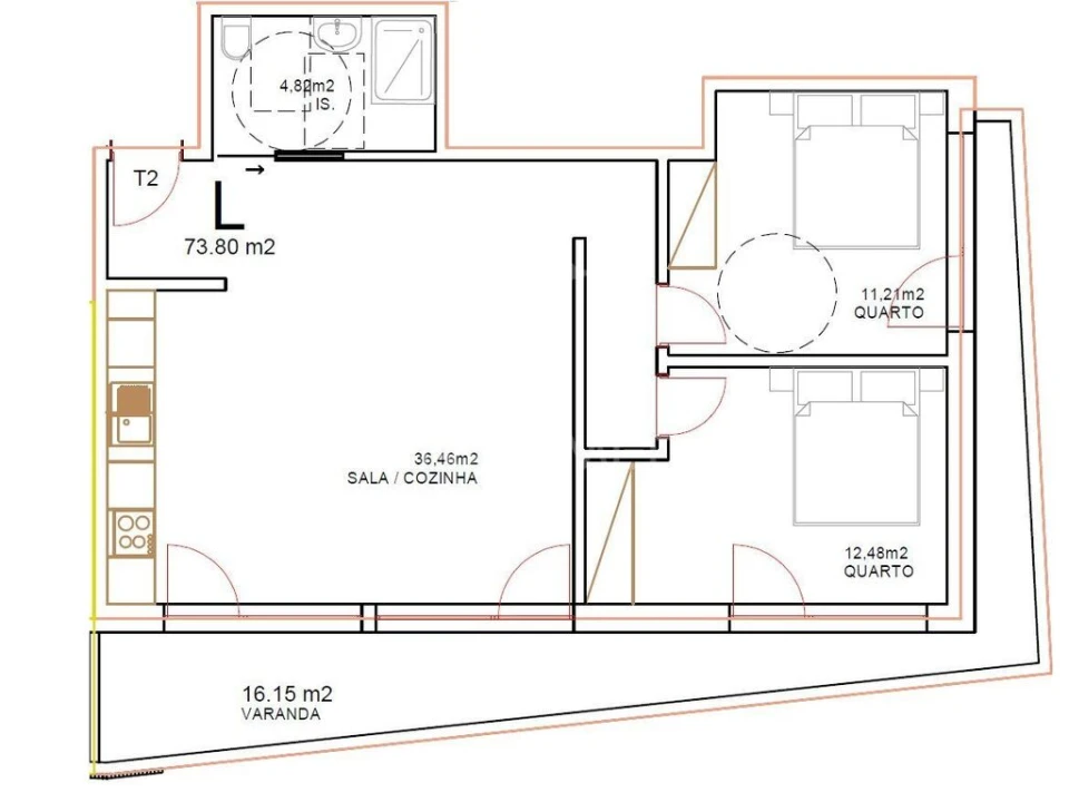 Apartamento T2 para Venda em Tondela e Nandufe Foto 5