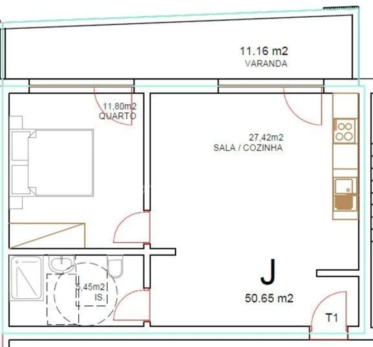 Apartamento T1 para Venda em Tondela e Nandufe Foto 4