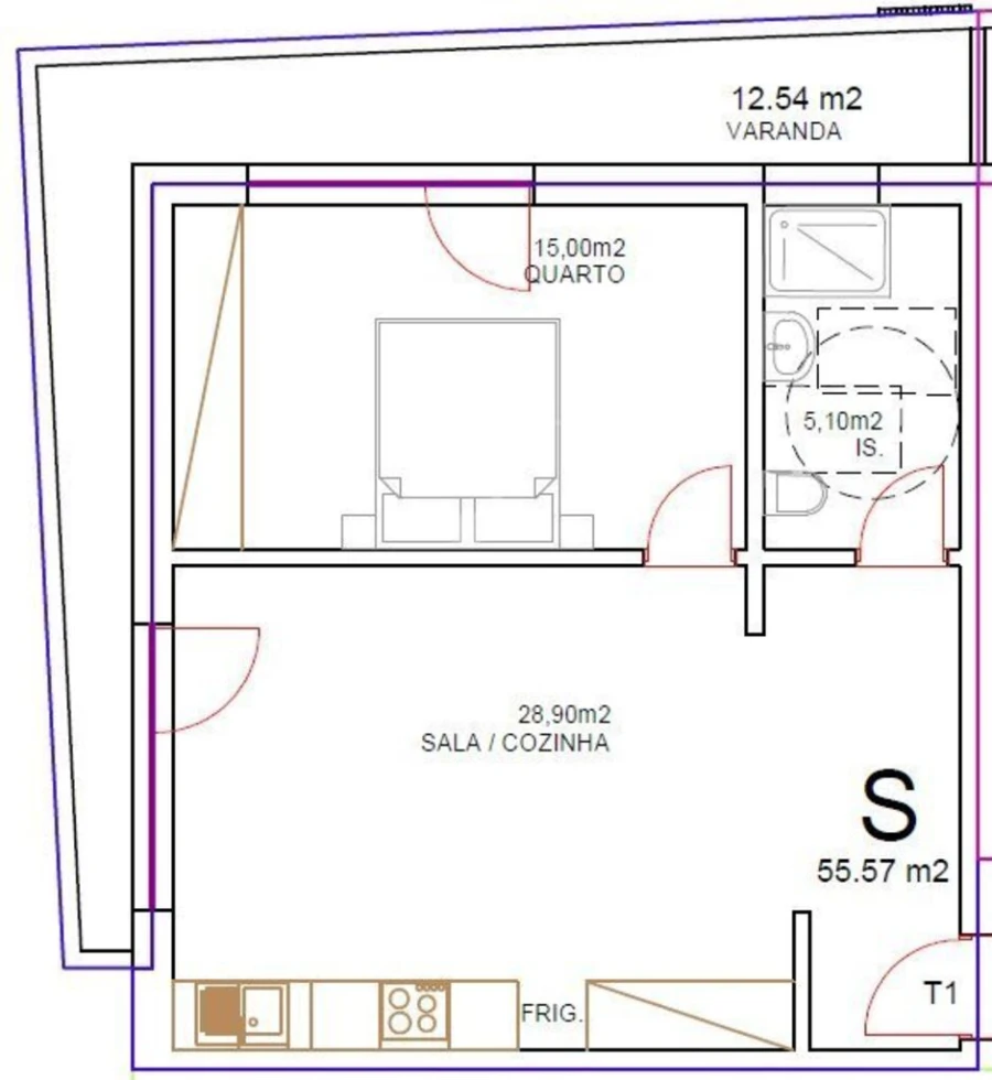 Apartamento T1 para Venda em Tondela e Nandufe Foto 4