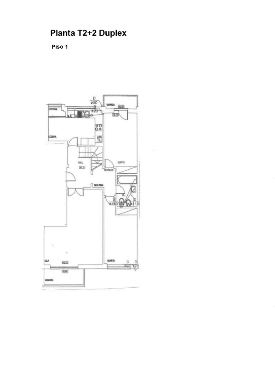 Apartamento T4 para Venda em Silveira Planta 1
