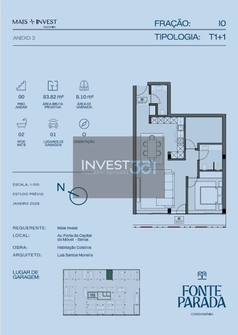 Apartamento T1 para Venda em Seroa