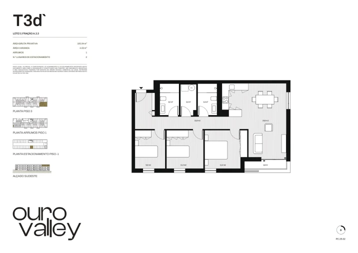 Apartamento T3 para Venda em Rio Tinto Planta 1