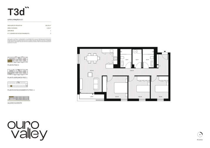 Apartamento T3 para Venda em Rio Tinto Planta 1